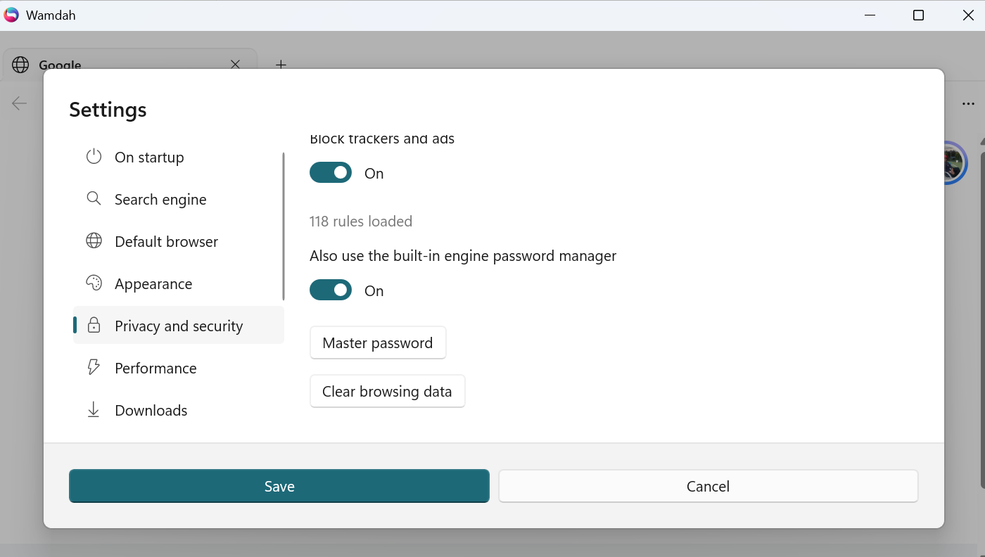 Screenshot of Wamdah Browser (2)